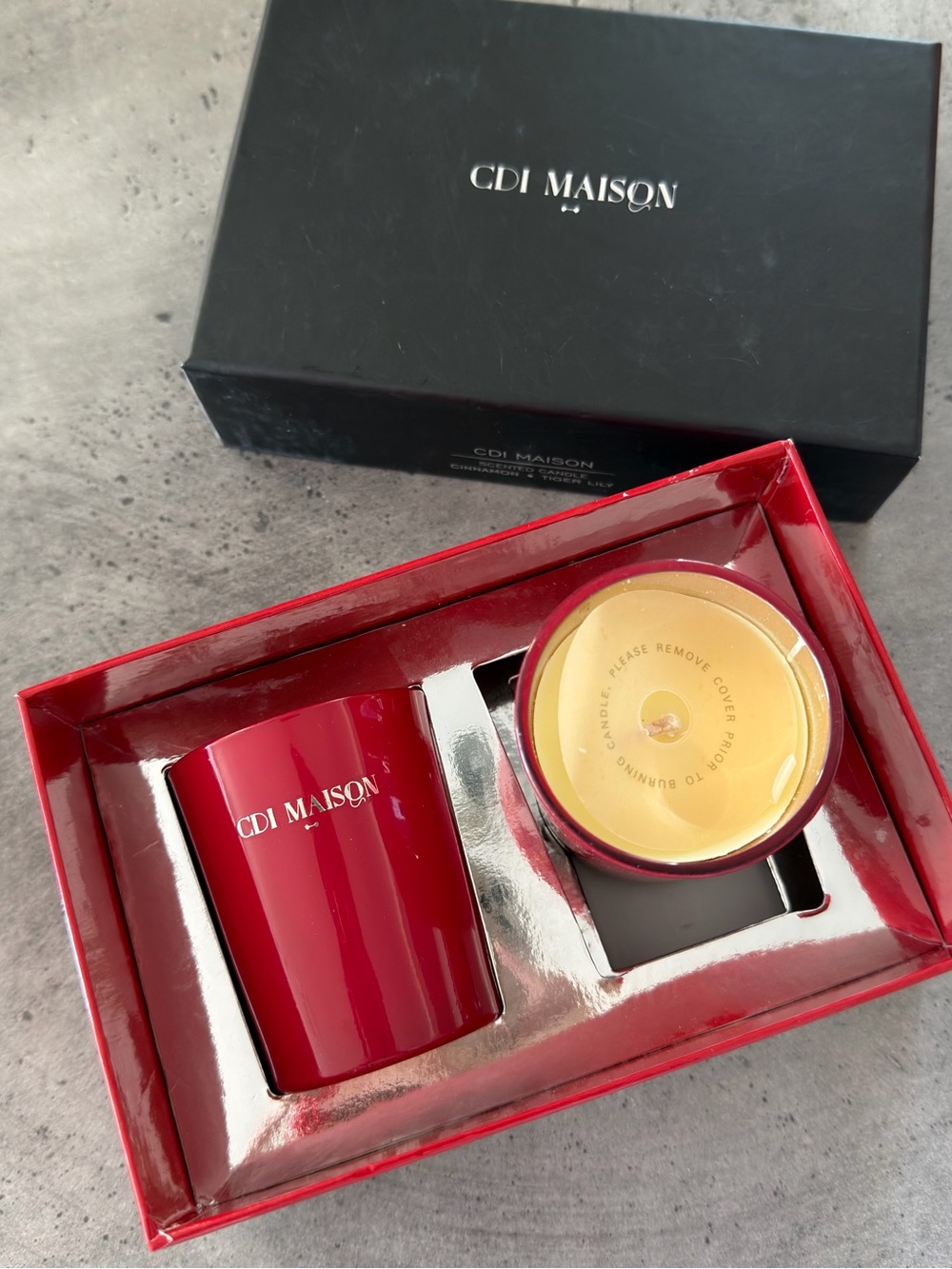 CDI Maison Red Candle Gift Set for Men — Luxury Scented Candle Duo